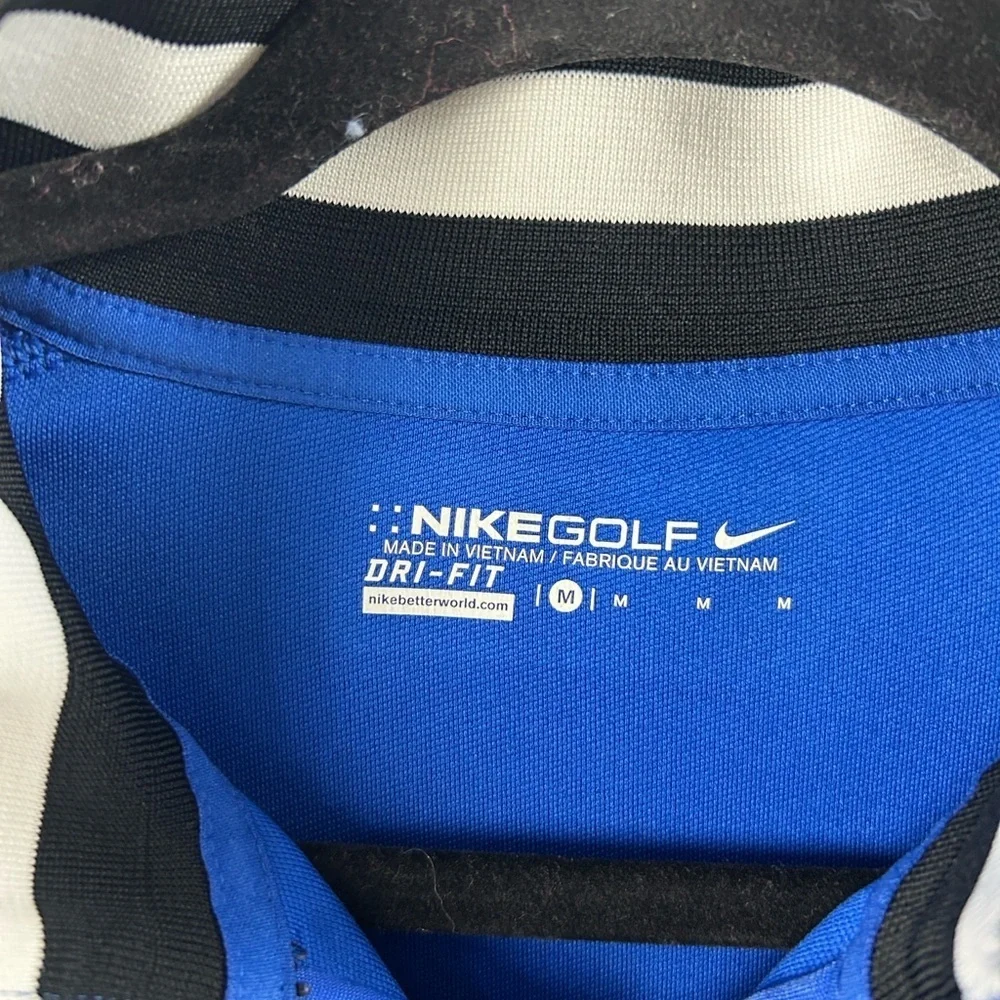 Vintage Y2K Nike Golf Men’s Sweatshirt Long Sleeve Sz M Blue Black Active Wear